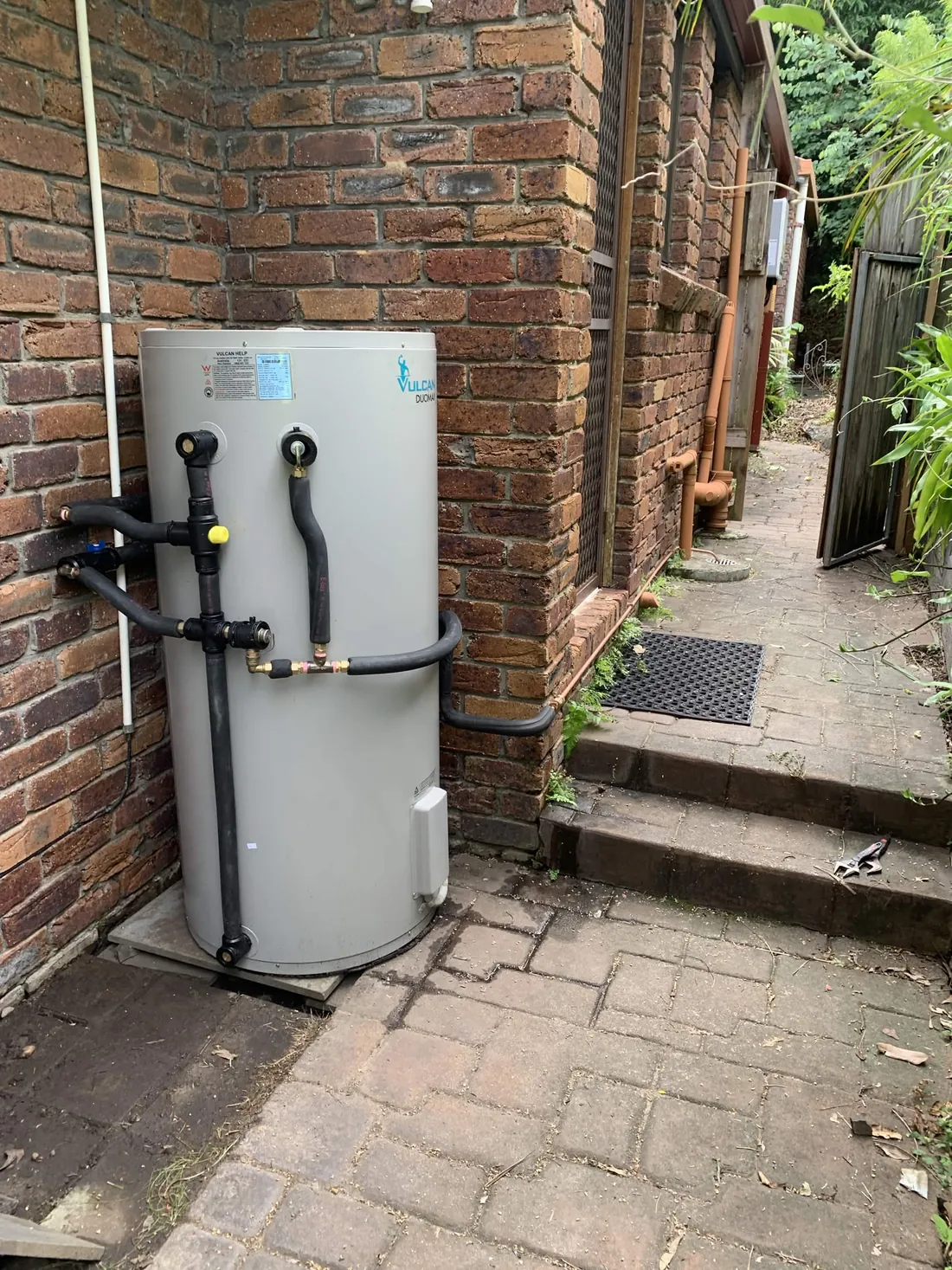 Hot water system replaced and neatly piped up by S&W Plumbing